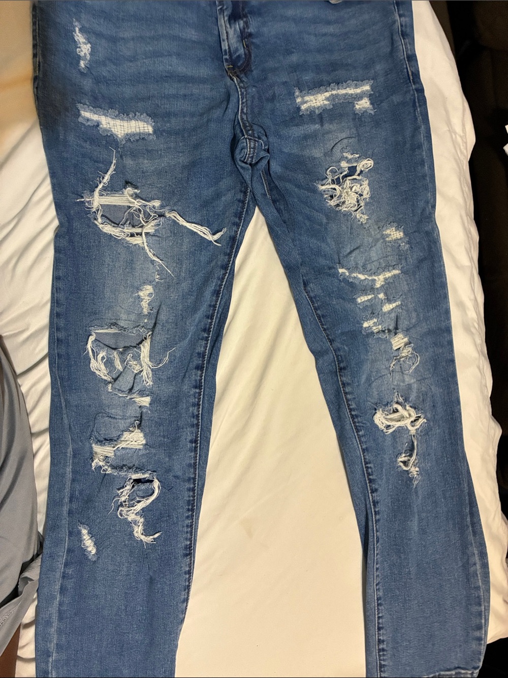 Rue21 Men's Blue Ripped Skinny Jeans